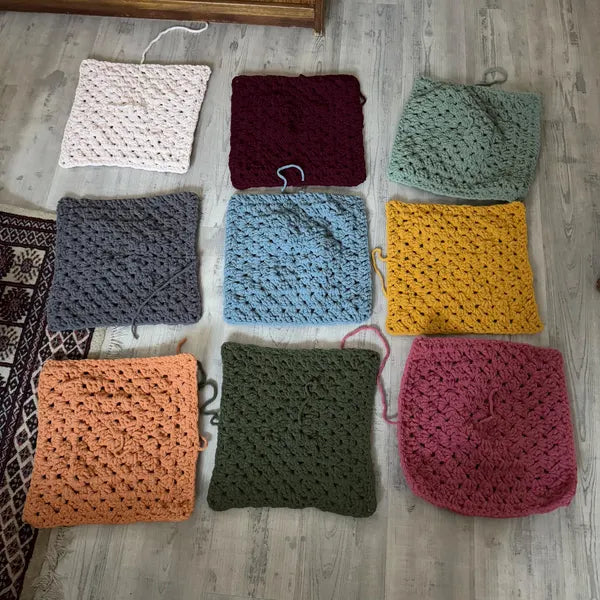 9 Square Granny Throw Blanket pattern