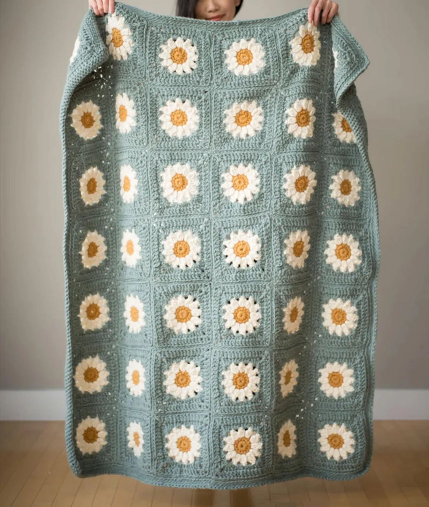 Daisy Granny Square Blanket pattern