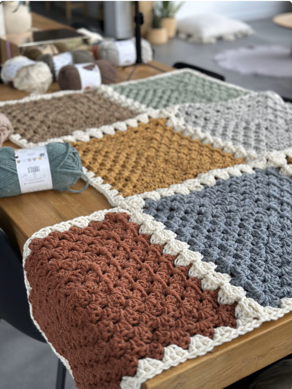 9 Square Granny Throw  Blanket pattern