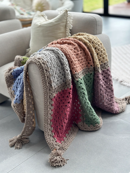 9 Square Granny Throw  Blanket pattern